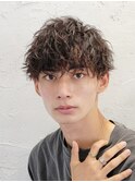 メンズ波巻きスパイラルパーマプードルパーママッシュ韓国ヘア