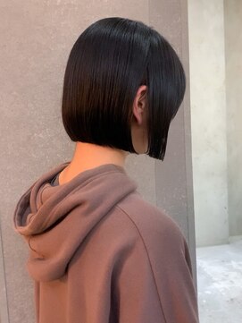 ロンド 表参道店(Lond) ◇切りっぱなしボブ ストンボブ 黒髪 縮毛矯正 表参道