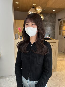 ボタン テンジン(VOTAN tenjin) チョコレートカラー/透明感/顔周りカット/天神韓国ヘア