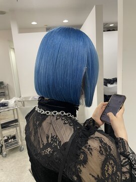 クラン バイ ナチュラル(clan by Natural) 宇都宮/ブルーカラー/ハイトーンボブ/ぱつっとボブ @seiji_1027_