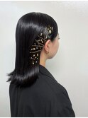 金箔ヘアアレンジ