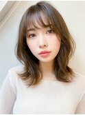 オンブレグレージュオリーブベージュくびれミディ大人美人