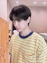 ガーデンヨコハマエスト(GARDEN YOKOHAMA est)&nbsp;韓国マッシュ　黒髪　シースルー　センターパート