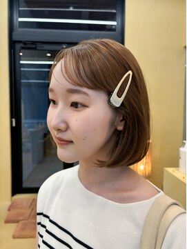 スニュウ(snuw) 似合わせカットボブ小顔カットグレージュミルクティ