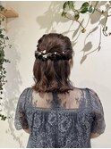 【zest中野/セイラ】結婚式ハーフアップアレンジ