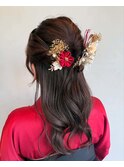 水引 金箔 成人式ヘア 卒業式ヘア 袴ヘア 振袖ヘア/miho