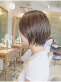 ◆簡単スタイリングショートボブ20代30代40代50代前髪なし