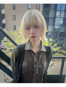 ココ 横浜(coco) ダブルカラーレイヤーボブミディアムレイヤーショートウルフボブ