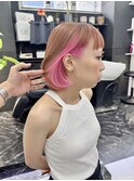 《インナーピンク》高発色ハイトーン/ケアブリーチ/ダブルカラー