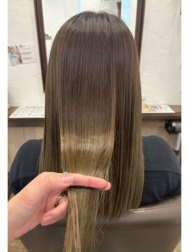 アミリー ひたち野うしく店(Amily) ハイライトバレイヤージュダブルカラーケアブリーチ20代30代