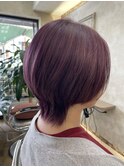 ショート ダブルカラー ピンクバイオレット