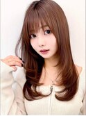 夏カラー◎上品ブラウン艶髪質改善カラーロングヘア30代40代