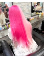 オズ 梅田店(OZ)&nbsp;原色ピンク×ホワイトピンク/バージンレミーエクステ80枚