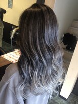 ヒスヘアー クリエイティブスペース(hys hair creative space by lauto)&nbsp;ハイコントラストバレイヤージュ／ホワイトグレージュ