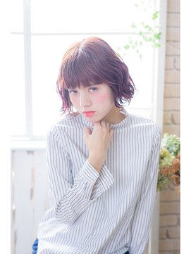 ネオリーブアイム 横浜西口店(Neolive aim) ワインレッド系☆ジューシーウエットボブ