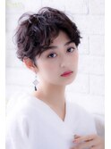 ダークアッシュorピンクベージュのボブルフクールショート