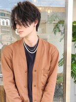 グロウミドル(GROW middle) センターパートニュアンスパーマかき上げヘア　野村恵子