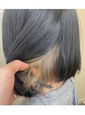 インナーカラー　ミルクティベージュ