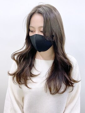 アイティーバイアルバム 藤沢店(IT by ALBUM) 顔まわりレイヤー_ミニウルフテラコッタくすみブルー_ba325162