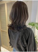 【松本咲花】くびれウルフレイヤーカット/オリーブグレージュ