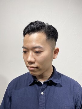 レンゲン(LENGEN) 束感刈り上げビジネス七三ツーブロックアップバング1177