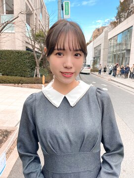 ノラ ヘアーサロン(NORA HAIR SALON) ナチュラル小顔前髪あり後れ毛サイドバング結べるボブくびれヘア