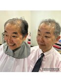 60代男性のイメチェンヘア/ビフォーアフター/ヘッドスパ