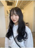 暗髪 アッシュグレージュ
