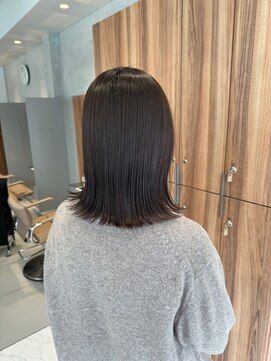 ガリカ 大名(Gallica) <オバマ>切りっぱなしボブ/くびれボブ x オリーブカラー