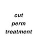 カット+コスメパーマ+3stepトリートメント ￥9500