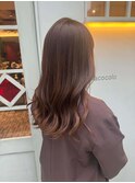 切りっぱなしボブ/エアリーロング/美髪のススメ/ピンクブラウン