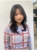顔周りレイヤーカット×ゆる巻きウェーブ