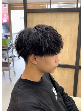 メンズギフト(men's GIFT) 刈り上げツーブロックツイストスパイラルパーマメンズマッシュ