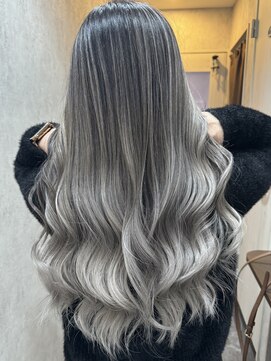 ルーゼン(LUXEN) 【LUXEN】ホワイトグレーバレイヤージュ