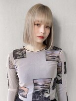 ジェム(GEM) ホワイトブロンド/細みハイライト/ラベンダーミルクティー★71