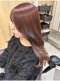 ブリーチなしで作るチェリーレッド