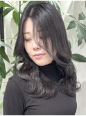 韓国風レイヤーカットアディクシーカラーグレージュ顔周り堺東