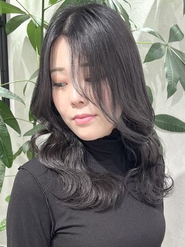 ベルヘアーデザイン 堺東(Belle hair Design) 韓国風レイヤーカットアディクシーカラーグレージュ顔周り堺東