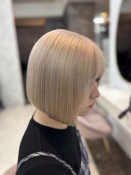 ラビス(Lovis) くびれヘア/アプリコットオレンジ/ハイライトカラー/夏/縮毛矯正