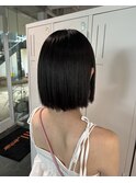 切りっぱなしボブ