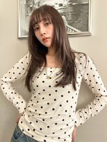 ランプ 代官山(the lamp)&nbsp;20代大人美人艶髪ブリーチなし透明感冬ブラウンロングレイヤー