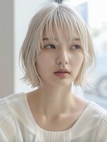 ナックアベノ(knack abeno)&nbsp;ホワイトベージュミニボブ