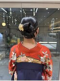 【橋本姫奈】ツヤ感お花アレンジ×袴着付け