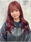 ミルクティーブロンド/ダークブルー/デジタルパーマ/町田