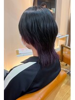アビエクレール 河内花園(abije claire) 裾パープルカラーのウルフレイヤー【河内花園駅】