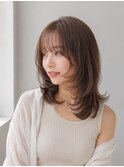 髪質改善カラーエステ/オレンジブラウン/ハッシュカット