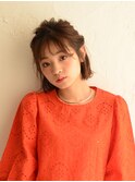 ボブでも簡単！お手軽ハーフアップ