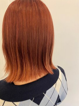 ゲーム 吉祥寺店(GAME) ダブルカラーオレンジベージュケアブリーチハイトーンミニボブ