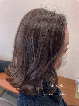 ヘアーメイク フェヌア(Hair Make fenua) ミディアムボブ×シークレットハイライト