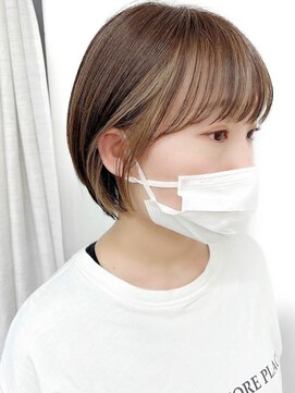 ネオリーブ クーロ(Neolive curro) インナーカラーイヤリングカラー×美髪ボブ[横浜/東神奈川]17